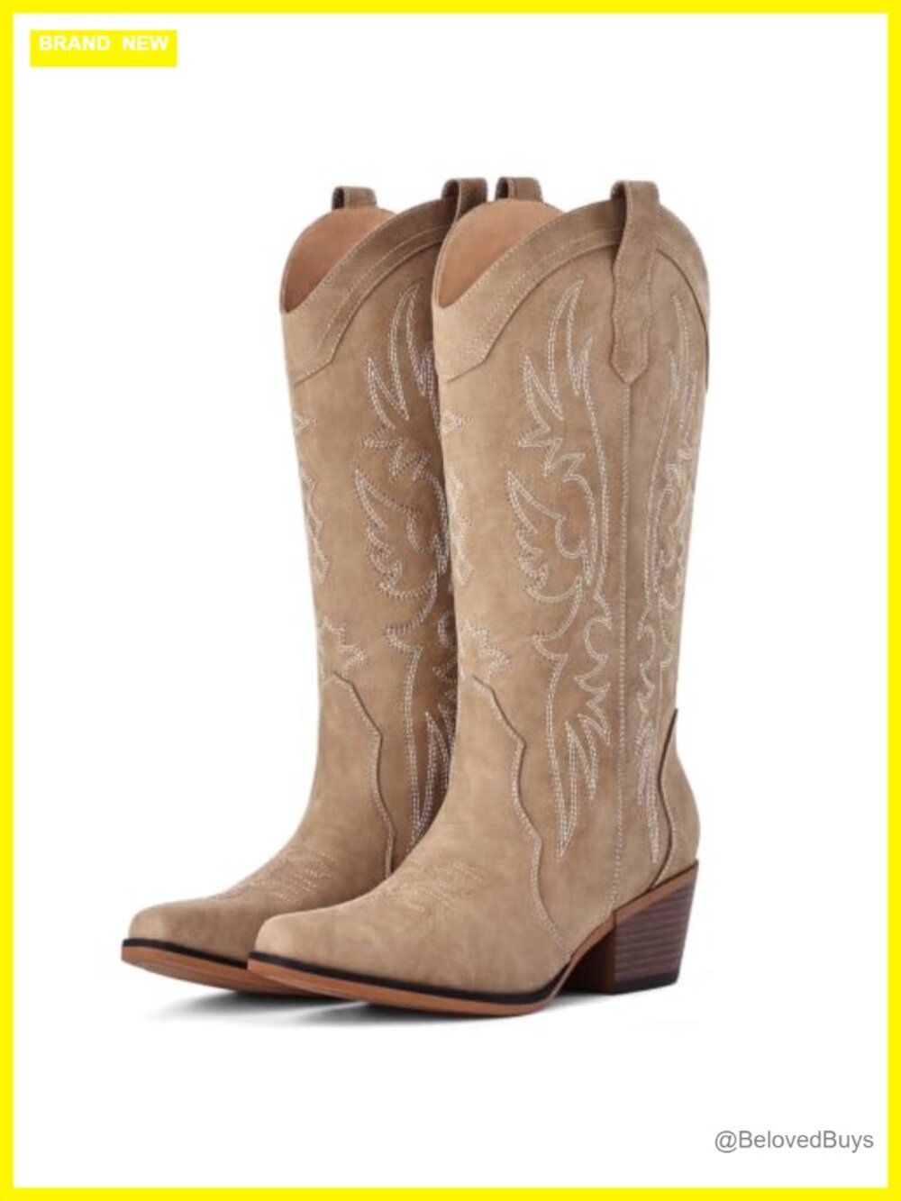 Women's Faux Leather Snip Toe Mid Calf Cowboy Western Boots